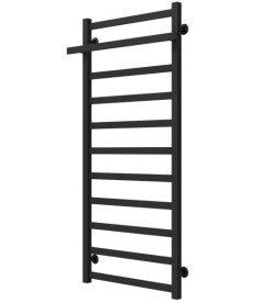 Полотенцесушитель водяной Deffi Nicolе П11 500х1200 боковое левое подключение черный A.NI.120.50.11.B.B