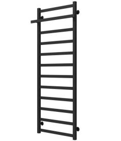 Полотенцесушитель водяной Deffi Nicolе П12 500х1400 боковое левое подключение черный A.NI.140.50.12.B.B