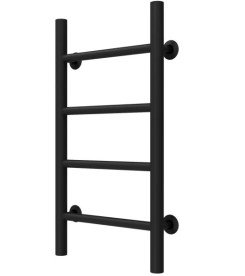 Сушка для рушників водяна Deffi Оріон П4 200х600 бічне ліве підключення чорний C.OR.60.20.4.B.B