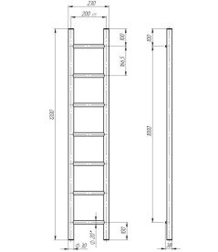 Полотенцесушитель водяной Deffi Орион П7 200х1200 нижнее подключение хром C.OR.120.20.7.C.A