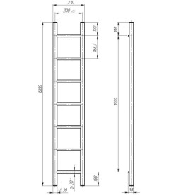 Сушка для рушників водяна Deffi Оріон П7 200х1200 бічне ліве підключення хром C.OR.120.20.7.C.B