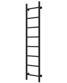 Полотенцесушитель водяной Deffi Орион П8 200х1400 боковое правое подключение черный C.OR.140.20.8.B.C