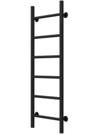 Полотенцесушитель водяной Deffi Орион П6 300х1000 боковое правое подключение черный C.OR.100.30.6.B.C