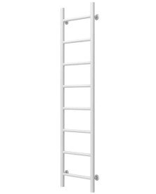 Сушка для рушників водяна Deffi Оріон П8 300х1400 бічне ліве підключення білий C.OR.140.30.8.W.B