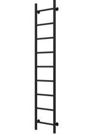 Полотенцесушитель водяной Deffi Орион П9 300х1600 боковое левое подключение черный C.OR.160.30.9.B.B