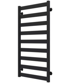 Полотенцесушитель водяной Deffi Silvia П9 500х1000 боковое левое подключение черный A.SV.100.50.9.B.B