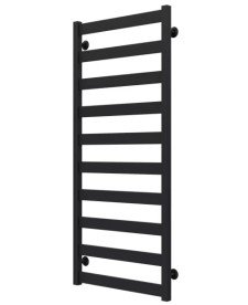 Полотенцесушитель водяной Deffi Silvia П10 500х1200 боковое левое подключение черный A.SV.120.50.10.B.B