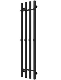 Полотенцесушитель водяной Deffi Split П4 300х1400 боковое левое подключение черный A.SP.140.30.4.B.B