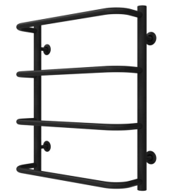 Полотенцесушитель водяной Deffi Стандарт П4 400х600 боковое правое подключение черный C.SS.60.40.4.B.C