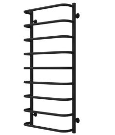 Полотенцесушитель водяной Deffi Стандарт П9 500х1100 боковое левое подключение черный C.SS.110.50.9.B.B