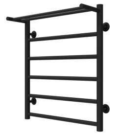 Полотенцесушитель водяной Deffi Терма П6 500х600 боковое левое подключение черный C.TE.60.50.6.B.B
