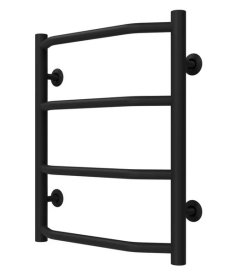 Сушка для рушників водяна Deffi Трапеція П4 400х500 нижнє підключення чорний C.TR.50.40.4.B.A