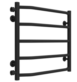 Сушка для рушників водяна Deffi Трапеція П5 500х500 бічне ліве підключення чорний C.TR.50.50.5.B.B