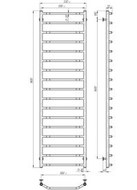 Полотенцесушитель водяной Deffi Трапеция П17 500х1800 нижнее подключение хром C.TR.180.50.17.C.A