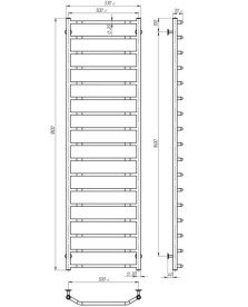 Полотенцесушитель водяной Deffi Трапеция П17 500х1800 нижнее подключение белый C.TR.180.50.17.W.A