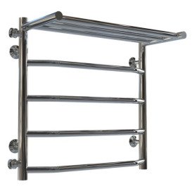 Полотенцесушитель водяной Deffi Трапеция с полкой П5 500х500 боковое левое подключение хром C.TP.50.50.5.C.B