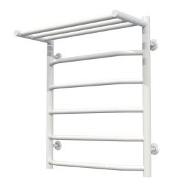 Полотенцесушитель водяной Deffi Трапеция с полкой П6 500х600 нижнее подключение белый C.TP.60.50.6.W.A