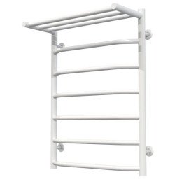 Полотенцесушитель водяной Deffi Трапеция с полкой П7 500х700 нижнее подключение белый C.TP.70.50.7.W.A