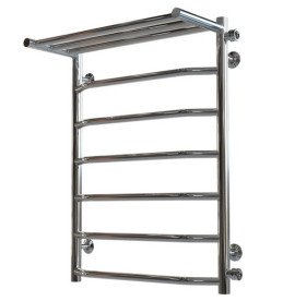 Полотенцесушитель водяной Deffi Трапеция с полкой П7 500х700 боковое правое подключение хром C.TP.70.50.7.C.C