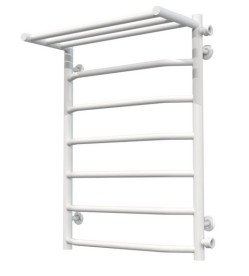 Полотенцесушитель водяной Deffi Трапеция с полкой П7 500х700 боковое правое подключение белый C.TP.70.50.7.W.C