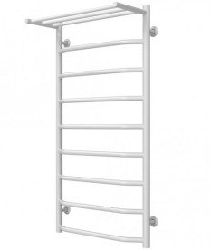 Сушка для рушників водяна Deffi Трапеція з полицею П9 500х1000 бічне ліве підключення білий C.TP.100.50.9.W.B