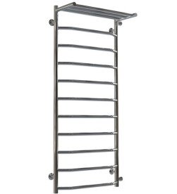 Сушка для рушників водяна Deffi Трапеція з полицею П11 500х1200 бічне праве підключення хром C.TP.120.50.11.C.C