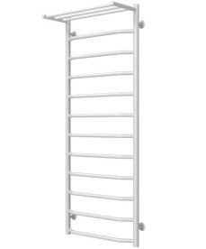 Полотенцесушитель водяной Deffi Трапеция с полкой П12 500х1300 боковое левое подключение белый C.TP.130.50.12.W.B