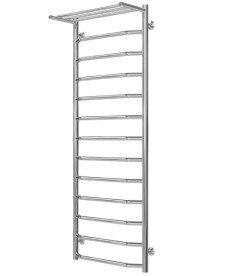 Полотенцесушитель водяной Deffi Трапеция с полкой П13 500х1400 боковое левое подключение хром C.TP.140.50.13.C.B