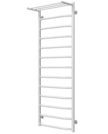 Полотенцесушитель водяной Deffi Трапеция с полкой П13 500х1400 боковое левое подключение белый C.TP.140.50.13.W.B