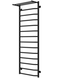 Сушка для рушників водяна Deffi Трапеція з полицею П14 500х1500 бічне праве підключення чорний C.TP.150.50.14.B.C