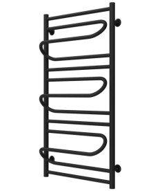 Полотенцесушитель водяной Deffi Вилла 500х1000 боковое левое подключение черный C.VP.100.50.B.B