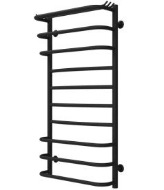 Сушка для рушників водяна Deffi Юність П10 500х1000 бічне ліве підключення чорний C.YU.100.50.10.B.B