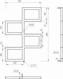 Сушка для рушників водяна Genesis-Aqua Fito 80x53 см нержавіюча сталь білий GA-46011