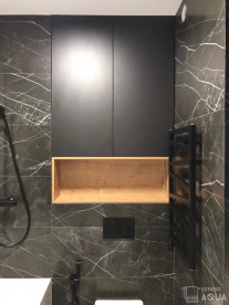 Полотенцесушитель водяной Genesis-Aqua Genesis 80x53 см черный GA-7001