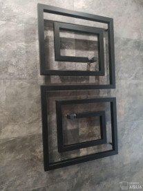 Рушникосушка водяна Genesis-Aqua Labyrinth 100x53 см чорний GA-8002