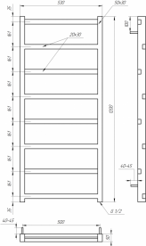 Полотенцесушитель водяной Genesis-Aqua Level 120x53 см черный GA-1703
