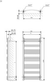 Сушка для рушників водяна Terma Jade MK 114,9х50 см SX хром WGJMK114050KCROSX