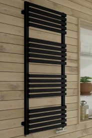 Сушка для рушників водяна Terma Quadrus Slim 118,5х60 см SX Ral 9005 mat чорний матовий WGQUS118060K9M5SX