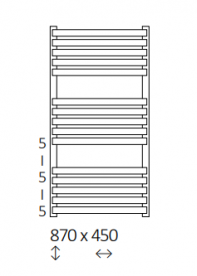Полотенцесушитель водяной Terma Quadrus Slim 450х870 мм сталь белый WGQUS087045/SX/9016