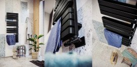 Сушка для рушників водяна Terma Warp S 65,5х50 см GD Ral 9005 mat чорний матовий WGWAS065050K9M5GD