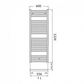 Полотенцесушитель водяной Zehnder Virando для закрытых систем отопления 600х1226 мм белый AB-120-060-9016