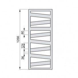 Полотенцесушитель водяной Zehnder Virando 50х122,6 см белый RB-130-050-9016