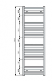 Полотенцесушитель Zehnder Aura chrome PBCZ-080-050