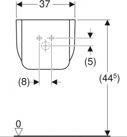 Полупьедестал для раковини Geberit Bambini фарфор білий 296500000