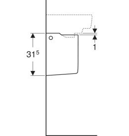 Напівп'єдестал для раковини Geberit Selnova Compact сантехнічний фарфор білий 501.448.00.7