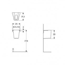 Полупьедестал для раковины Geberit Selnova Square фарфор белый 500.328.01.1