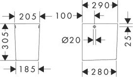 Напівп'єдестал для раковини Hansgrohe GladeLake S кераміка білий 60104450