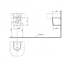 Полуп'едістал для раковини TOTO NC кераміка білий LW10386G