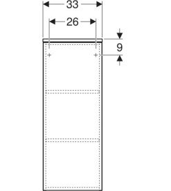 Напівпенал для ванної Geberit Selnova Square 33x29,7х85 см підвісний ДСП лава матова 504.143.JK.1