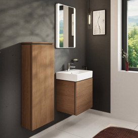 Полупенал для ванной Hansgrohe Xilesa E 40х20 см петли справа ДСП дуб кашемир 54282550
